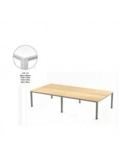 MESA EXECUTIVE DOBLE DE ROCADA 320x163 CM COLOR BLANCO / BLANCO