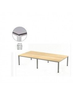 MESA EXECUTIVE DOBLE DE ROCADA 320x163 CM COLOR BLANCO / GRIS