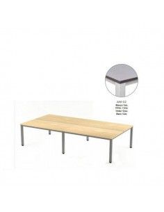 MESA EXECUTIVE DOBLE DE ROCADA 320x163 CM COLOR BLANCO / GRIS