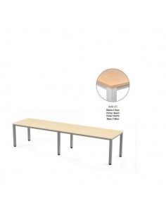 MESA EXECUTIVE DOBLE DE ROCADA 360x80 CM COLOR BLANCO / HAYA
