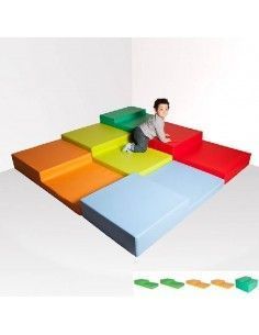 SET DE 5 MATERIALES DE PSICOMOTRICIDAD PARA NIÑOS DE 6 A 18 MESES 180X180X32 CM