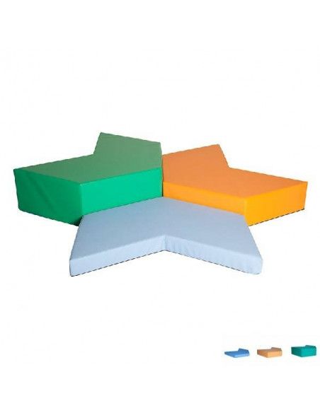 CONJUNTO DE 3 PIEZAS DE MOBILIARIO INFANTIL PARA NIÑOS DE 18 MESES A 3 AÑOS 185X185X30 CM 13.2 KG