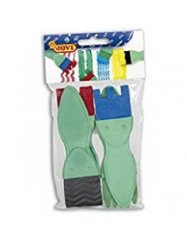PINCELES INFANTILES CON PUNTA DE SILICONA BOLSA DE 4UND