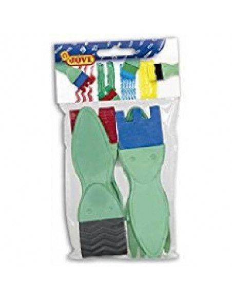 PINCELES INFANTILES CON PUNTA DE SILICONA BOLSA DE 4UND