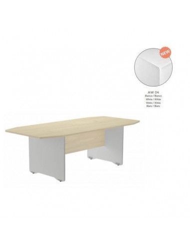 MESA DE ROCADA MODELO MEETING TAMAÑO DE 220x100x72 CM BLANCO / BLANCO