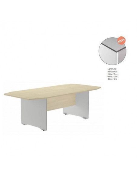 MESA DE ROCADA MODELO MEETING TAMAÑO DE 220x100x72 CM BLANCO / GRIS