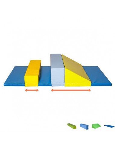 SET DE 4 PIEZAS PARA OBSTÁCULOS INFANTILES 200X100X30 CM PARA NIÑOS DE 18 MESES A 3 AÑOS