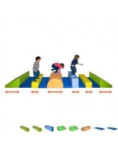 SET DE 8 PIEZAS DE OBSTÁCULOS PARA NIÑOS DE 18 MESES A 3 AÑOS 400X100X30 CM SUMO DIDACTIC