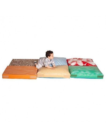 SET DE 6 COJINES DE PSICOMOTRICIDAD SENSORIAL 225X100X10 CM 14.3 KG SUMO DIDACTIC