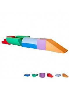 CONJUNTO DE 6 PIEZAS DE PSICOMOTRICIDAD PARA GIMNASIOS DE SUMO DIDACTIC 537X145X72 CM