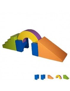 PACK DE 5 PIEZAS DE PSICOMOTRICIDAD INFANTIL DE 320X60X100 CM IDEAL PARA NIÑOS DE 6 A 11 AÑOS