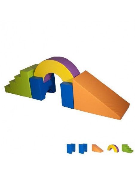PACK DE 5 PIEZAS DE PSICOMOTRICIDAD INFANTIL DE 320X60X100 CM IDEAL PARA NIÑOS DE 6 A 11 AÑOS