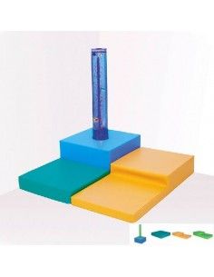 CONJUNTO DE 3 MATERIALES DE PSICOMOTRICIDAD Y UN TUBO SENSORIAL DE SUMO DIDACTIC 120X120X30 CM