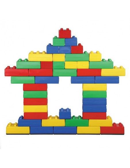 BLOQUES DE LADRILLOS GIGANTES CON 36 PIEZAS 24X12X6 CM. 12X12X6 CM 4.6 KG SUMO DIDACTIC