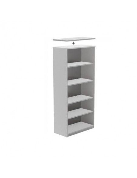 Armario Rocada Store 156x90x45 aluminio gris