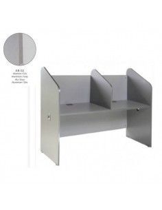 MESA DE ROCADA MODELO WELCOME CALL CENTER DOBLE 166 CM ALUMINIO / GRIS