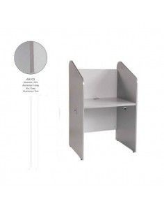 MESA DE ROCADA MODELO WELCOME CALL CENTER INDIVIDUAL 84 CM ALUMINIO / GRIS