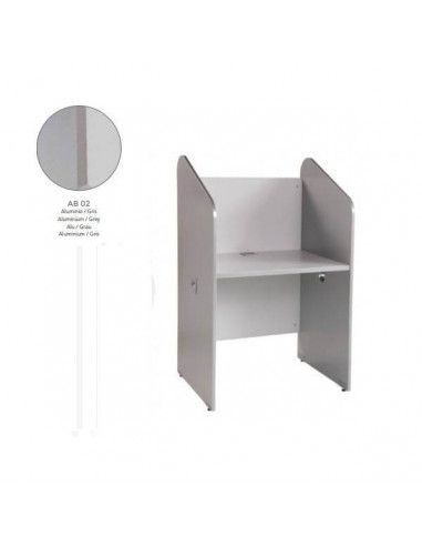 MESA DE ROCADA MODELO WELCOME CALL CENTER INDIVIDUAL 84 CM ALUMINIO / GRIS