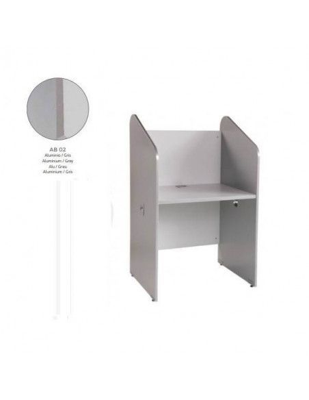MESA DE ROCADA MODELO WELCOME CALL CENTER INDIVIDUAL 84 CM ALUMINIO / GRIS