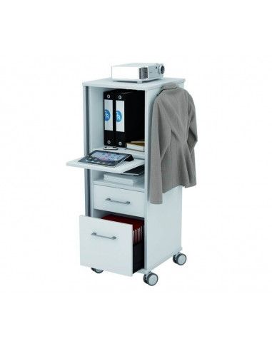MUEBLE MÓVIL MULTIFUNCIONAL CADDY DE ROCADA CON CAJONES COLOR GRIS