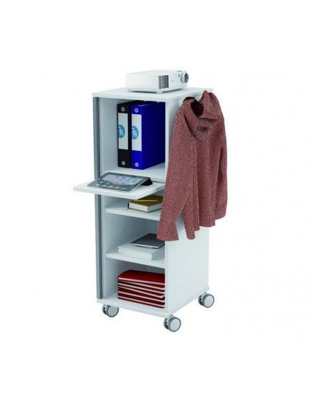 MUEBLE MÓVIL MULTIFUNCIONAL CADDY DE ROCADA CON ESTANTES COLOR GRIS