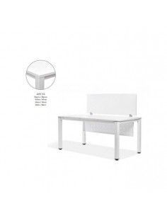 PANEL DIVISOR 45x136 CM MELAMINA COLOR BLANCO PARA MESA INDIVIDUAL MELAMINA