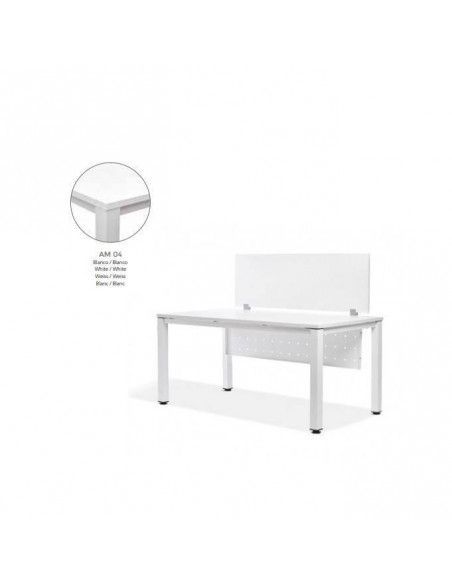PANEL DIVISOR 45x136 CM MELAMINA COLOR BLANCO PARA MESA INDIVIDUAL MELAMINA