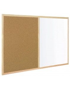 Pizarra combo corcho y melamina 60x40 cm Rocada