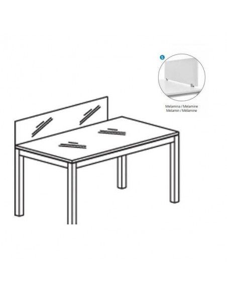 SEPARADOR DE CRISTAL PARA MODELO EXECUTIVE TAMAÑO 40x70 CM (MESA INDIVIDUAL MELAMINA)