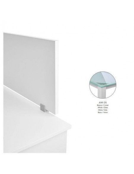 SEPARADOR TRANSVERSAL DE ROCADA 70x40 CM COLOR BLANCO  / MESA CRISTAL