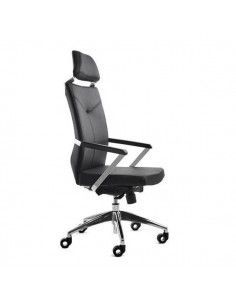 Silla Dirección Rocada RD-998 negra con reposacabezas