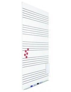 Pizarra Skinmusic 100x150 con pentagrama Rocada