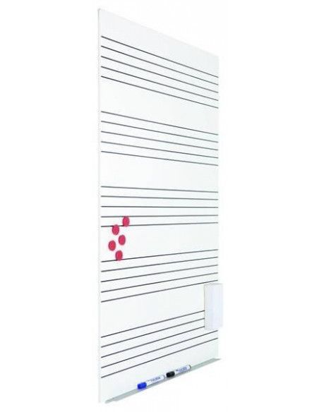 Pizarra Skinmusic 100x150 con pentagrama Rocada