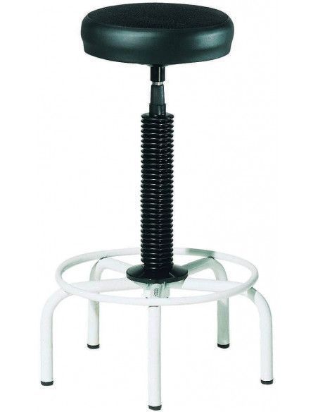 TABURETE RD-900 DE ROCADA CON 5 PIES Y ASIENTO TAPIZADO TAMAÑO 49X48 CM