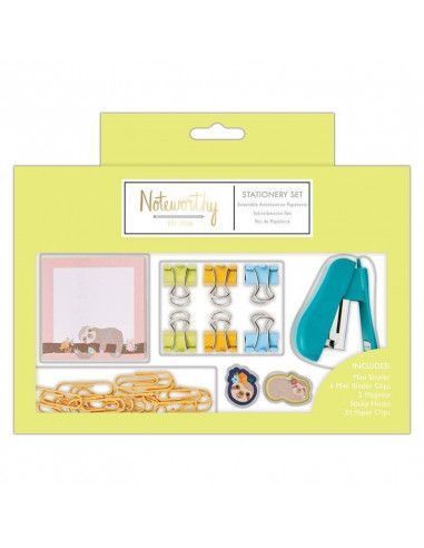 PEQUEÑO CONJUNTO DE PAPELERIA. ES UNA VIDA DE PEREZOSOS. DOCRAFTS
