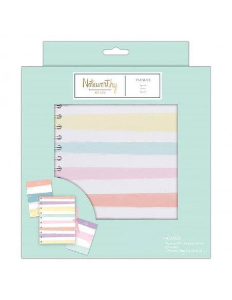 COLECCIÓN DE PAPELERIA CON PLANIFICADOR PASTEL HUES DE DOCRAFTS.