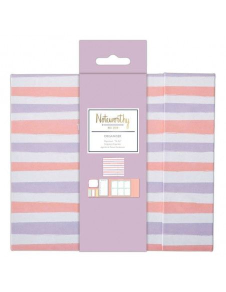 COLECCIÓN DE PAPELERIA CON ORGANIZADOR PASTEL HUES DE DOCRAFTS