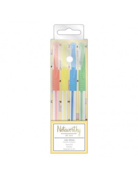 PACK DE 4 BOLÍGRAFOS DE GEL CON EL DISEÑO DE ES UNA VIDA DE PEREZOSOS DE LA MARCA DOCRAFTS
