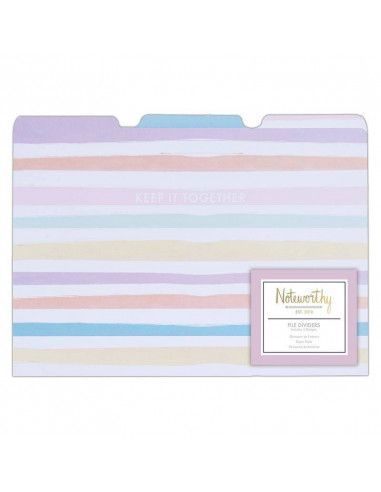 PACK DE 3 SEPARADORES DE ARCHIVOS DE LA MARCA DOCRAFTS CON UN DISEÑO CON TONOS PASTEL HUEST