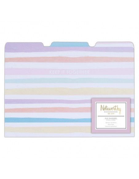 PACK DE 3 SEPARADORES DE ARCHIVOS DE LA MARCA DOCRAFTS CON UN DISEÑO CON TONOS PASTEL HUEST