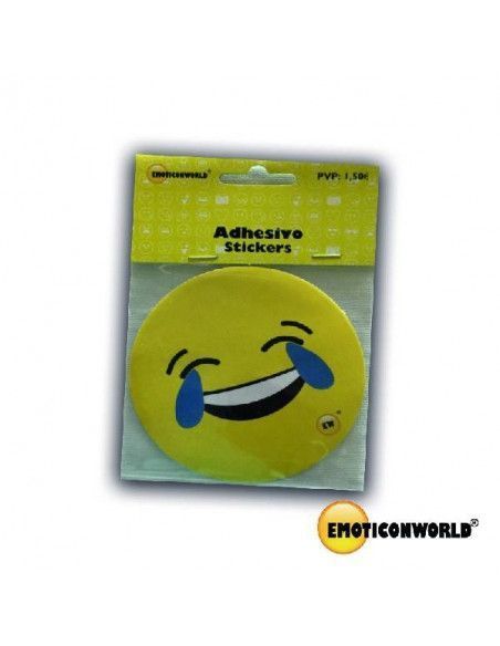 ADHESIVOS EMOTICONWORLD LLORAR DE RISA