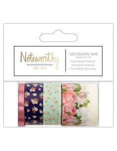 CINTA DECORATIVA CON UN DISEÑO FLORAL METÁLICO DE DIFERENTE ANCHURA TAMAÑO 4X5 M