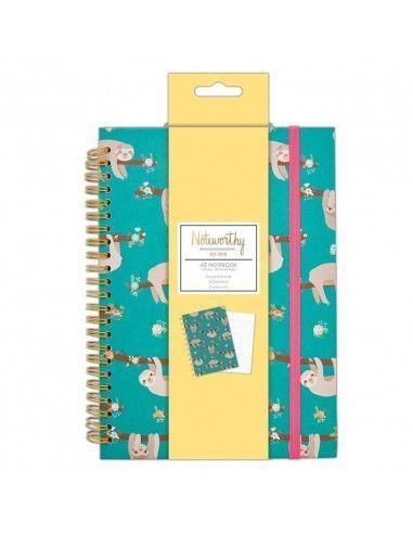 AGENDA ESPIRAL TAMAÑO A5 DE DOCRAFTS MODELO ES UNA VIDA DE PEREZOSOS