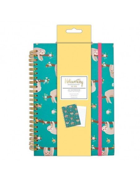 AGENDA ESPIRAL TAMAÑO A5 DE DOCRAFTS MODELO ES UNA VIDA DE PEREZOSOS