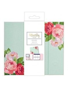 AGENDA ESPIRAL TAMAÑO A5 DE DOCRAFTS MODELO FLORAL CON COLORES CONTRASTADOS