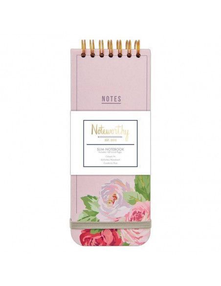 AGENDA/CUADERNO DE ESPIAL FINO APTO PARA BOLSILLOS O BOLSOS DE LA MARCA DOCRAFTS MODELO FLORAL
