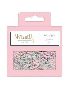 PACK DE 100 CLIPS PARA PAPEL MODELO PASTEL HUES DE LA MARCA DOCRAFTS