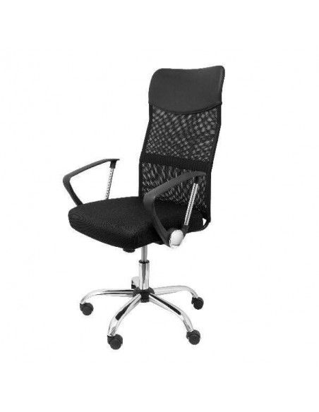 SILLA GONTAR CON RESPALDO DE MALLA EN NEGRO