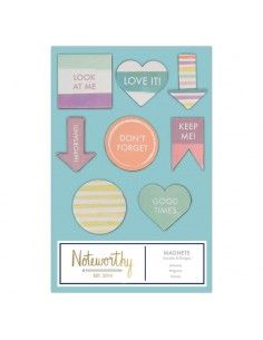 PACK DE IMANES CON FORMAS Y COLORES PASTEL DE LA MARCA DOCRAFTS 8 UNDS