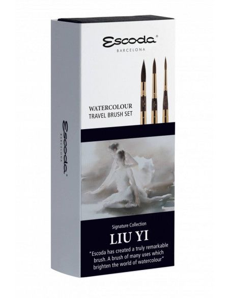 SET DE PINCELES Nº1 - LIU YI . ESTUCHE 3 PINCELES VIAJE DE LA MARCA ESCODA